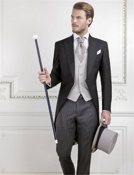 morning/tailcoat style men suits lapel groom tuxedos one button men wedding groomsmen ( jacket+pants+vest+tie ) e721, White;black
morning/tailcoat style men suits lapel groom tuxedos one button men wedding groomsmen ( jacket+pants+vest+tie ) e721, White;black