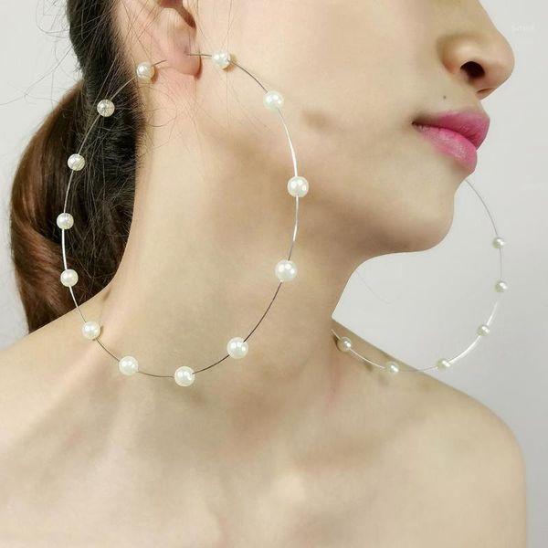 120mm imitation pearl big hoop earrings for women large metal statement earrings bride wedding jewelry accessories 2020 ukmoc1, Golden;silver
120mm imitation pearl big hoop earrings for women large metal statement earrings bride wedding jewelry accessories 2020 ukmoc1, Golden;silver