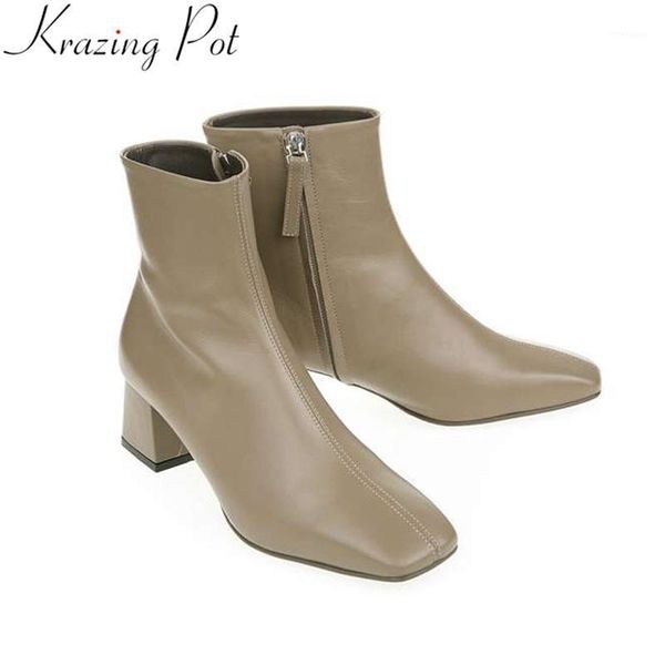 boots krazing pot 2021 work genuine leather dating gorgeous thick high heel square toe zipper office lady dress ankle l6f11, Black
boots krazing pot 2021 work genuine leather dating gorgeous thick high heel square toe zipper office lady dress ankle l6f11, Black