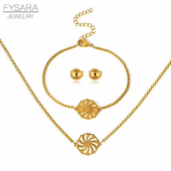 fysara vintage stainless steel necklace earrings bracelet set bohemia gold color women fashion jewelry stainless steel sets gift, Silver
fysara vintage stainless steel necklace earrings bracelet set bohemia gold color women fashion jewelry stainless steel sets gift, Silver