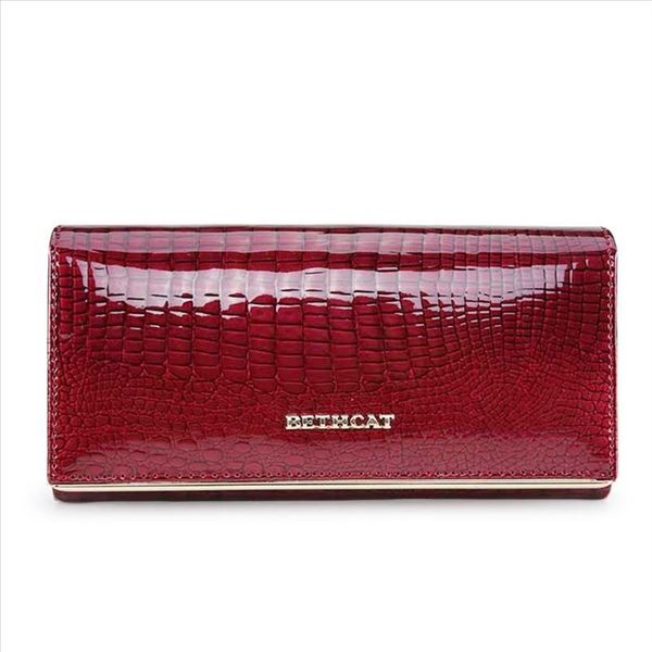 women genuine leather wallet female hasp alligator cowhide long wallet cards holder clutch bag fashion ladies purses, Red;black
women genuine leather wallet female hasp alligator cowhide long wallet cards holder clutch bag fashion ladies purses, Red;black