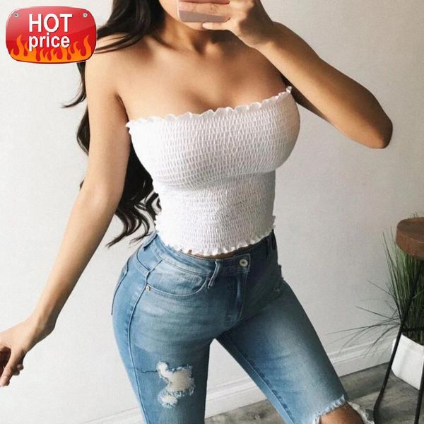women lady girl's summer off shoulder sleeveless elastic tube bra blouse bandeau strapless crop shirt #wp6t, White
women lady girl's summer off shoulder sleeveless elastic tube bra blouse bandeau strapless crop shirt #wp6t, White