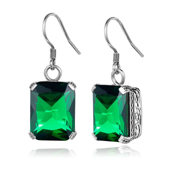 real 925 sterling silver emerald earrings for women big gemstone earrings fine jewellery rectangle trendy silver 925 jewelry, Black
real 925 sterling silver emerald earrings for women big gemstone earrings fine jewellery rectangle trendy silver 925 jewelry, Black