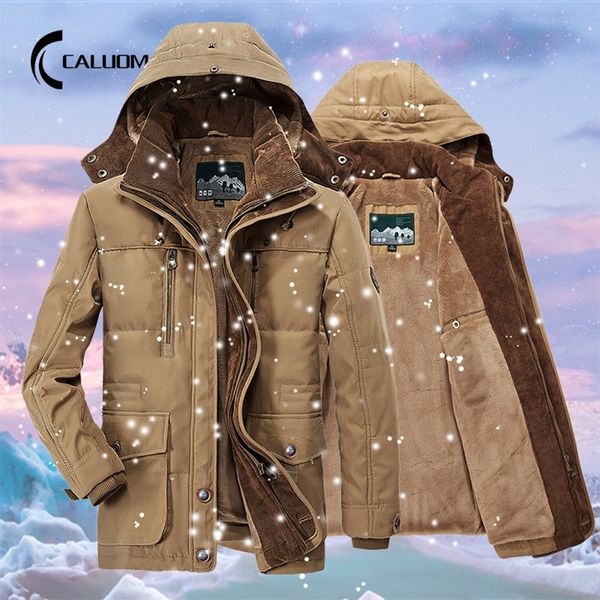 men winter casual parka jacket outwear men warm fur collar hooded jacket coat male fashion thicken fleece military overcoat 201217, Black
men winter casual parka jacket outwear men warm fur collar hooded jacket coat male fashion thicken fleece military overcoat 201217, Black