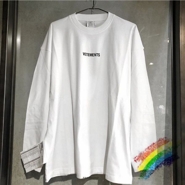 long sleeve t shirt men women wash label vetements t-shirts vtm print t-shirt back embroidery tee, White;black
long sleeve t shirt men women wash label vetements t-shirts vtm print t-shirt back embroidery tee, White;black