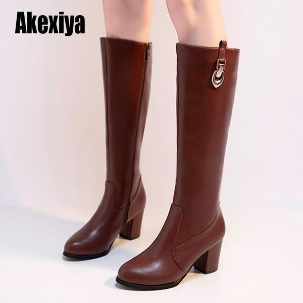 fashion knee-high boots women round toe metal decoration boot high heels knight woman black brown large size 43 u8421
fashion knee-high boots women round toe metal decoration boot high heels knight woman black brown large size 43 u8421