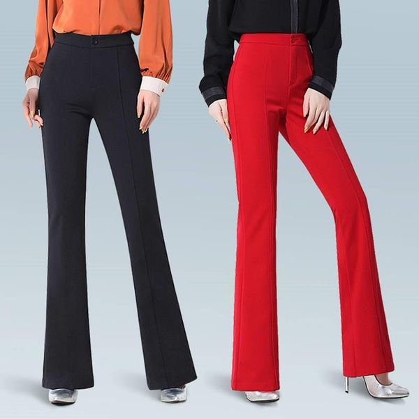 fashion black formal office flared trousers casual solid high waist business flare pants slim ol work bell bottom pants, Black;white
fashion black formal office flared trousers casual solid high waist business flare pants slim ol work bell bottom pants, Black;white