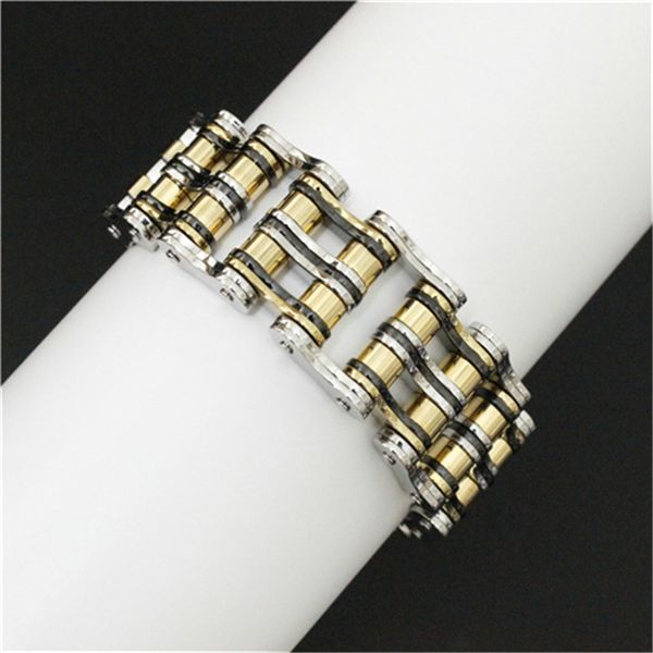 1pc design bicycle huge golden bracelet 316l stainless steel cool man biker style bracelet, Golden;silver
1pc design bicycle huge golden bracelet 316l stainless steel cool man biker style bracelet, Golden;silver
