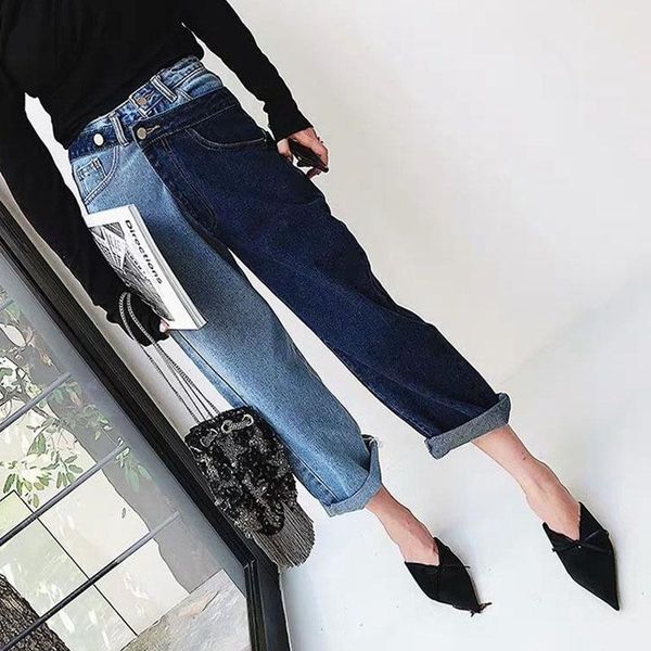 women's jeans fashion patchwork women 2021 korean loose casual denim pants female vintage autumn wide leg high waist, Blue
women's jeans fashion patchwork women 2021 korean loose casual denim pants female vintage autumn wide leg high waist, Blue