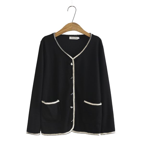 xl-3xl more size female spring cardigan button up fine officewear outerwear 9tfd, White;black
xl-3xl more size female spring cardigan button up fine officewear outerwear 9tfd, White;black