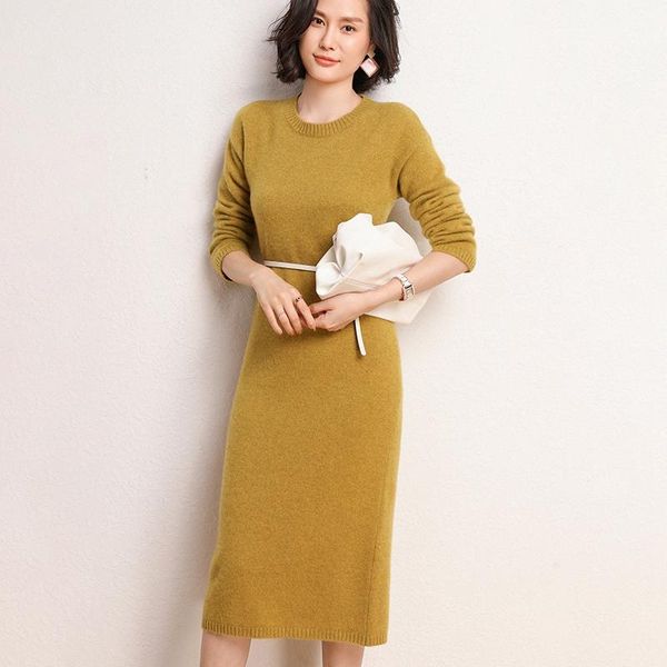 women's sweaters high-end 100% pure cashmere long sweater dress women knitted dresses female fashion o-neck elasticity 7colors pullover, White;black
women's sweaters high-end 100% pure cashmere long sweater dress women knitted dresses female fashion o-neck elasticity 7colors pullover, White;black