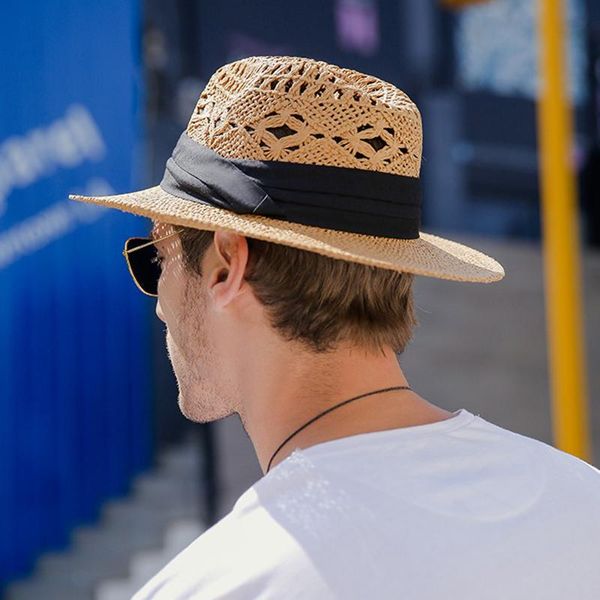 Hat for men Summer sun cap Street style straw hats Hand woven malan orchid style Women can also wear it 202132, Blue;gray
Hat for men Summer sun cap Street style straw hats Hand woven malan orchid style Women can also wear it 202132, Blue;gray