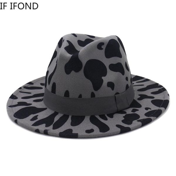 wide brim hats women men wool felt fedora cow pattern winter and autumn jazz sombrero cap, Blue;gray
wide brim hats women men wool felt fedora cow pattern winter and autumn jazz sombrero cap, Blue;gray