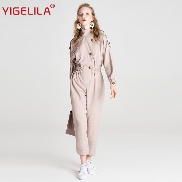 women's jumpsuits & rompers yigelila latest women pink plaid jumpsuit fashion casual stand neck long sleeve empire slim full length 553, Black;white
women's jumpsuits & rompers yigelila latest women pink plaid jumpsuit fashion casual stand neck long sleeve empire slim full length 553, Black;white