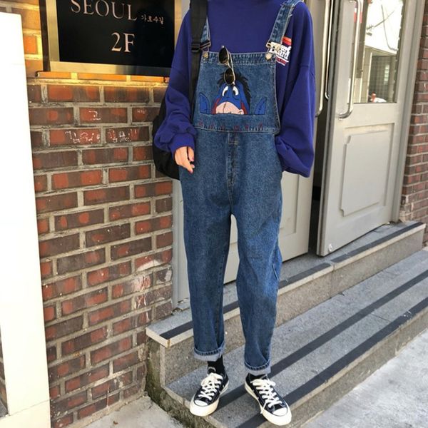 2021 new spring and autumn size big retro-loose fashion pattern cartoon embroidered jumper pants women's clothes 0am8, Blue
2021 new spring and autumn size big retro-loose fashion pattern cartoon embroidered jumper pants women's clothes 0am8, Blue