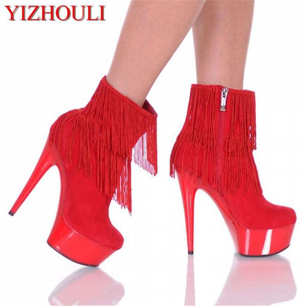 boots 15 cm high heel boots, fish mouth sexy, decorated dancing shoes fashion women's ankle, Black
boots 15 cm high heel boots, fish mouth sexy, decorated dancing shoes fashion women's ankle, Black