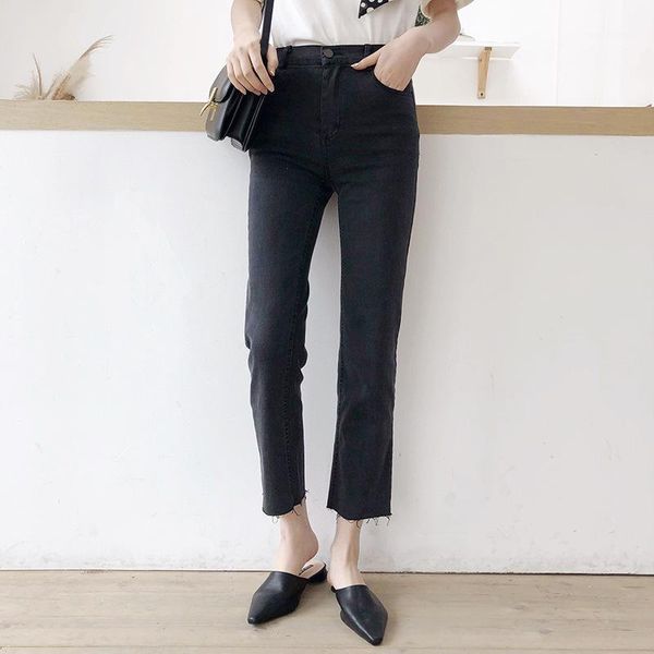 unlock hem line straight lady's pants thin material women's pants ninth trousers1, Black;white
unlock hem line straight lady's pants thin material women's pants ninth trousers1, Black;white