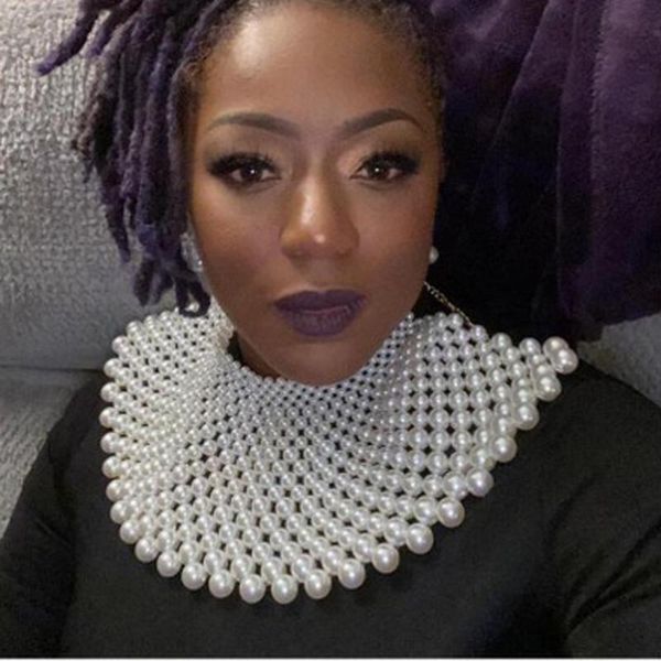 chokers imitation pearls chunky statement necklace for women bib collar choker handmade beaded maxi jewelry wedding party, Golden;silver
chokers imitation pearls chunky statement necklace for women bib collar choker handmade beaded maxi jewelry wedding party, Golden;silver