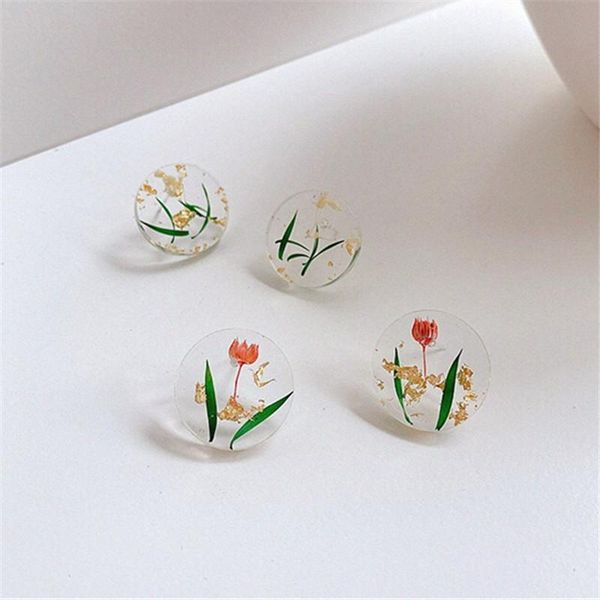 stud geometric round transparent epoxy flower earrings for woman retro fashion plant specimens flowers foil handmade jewelry, Golden;silver
stud geometric round transparent epoxy flower earrings for woman retro fashion plant specimens flowers foil handmade jewelry, Golden;silver