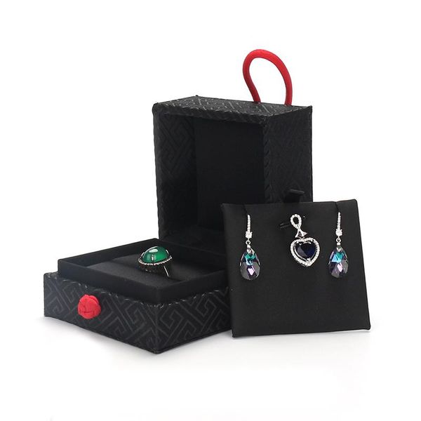 black brocade jewelry display case pendent earring gift packaging box for women organizers wedding ring storage, Pink;blue
black brocade jewelry display case pendent earring gift packaging box for women organizers wedding ring storage, Pink;blue