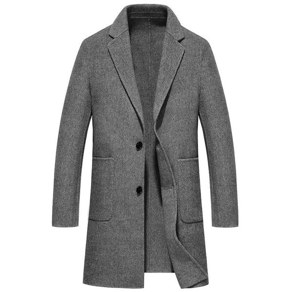 men's wool & blends double-sided cashmere coats men long over-the-knee coat of cultivate morality woollen trench, Black
men's wool & blends double-sided cashmere coats men long over-the-knee coat of cultivate morality woollen trench, Black