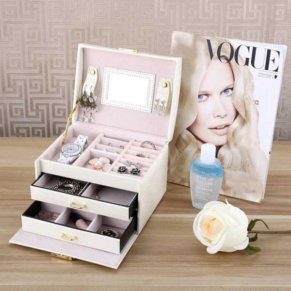 multi-layer jewelry box with mirror earrings ring storage box leather large-capacity jewelry organizer case container, Pink;blue
multi-layer jewelry box with mirror earrings ring storage box leather large-capacity jewelry organizer case container, Pink;blue