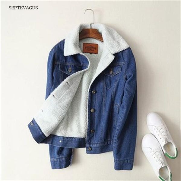 woman jacket spring autumn winter women lambswool jeans coat with pockets long sleeves warm denim coat outwear wide denim jacket, Black;brown
woman jacket spring autumn winter women lambswool jeans coat with pockets long sleeves warm denim coat outwear wide denim jacket, Black;brown