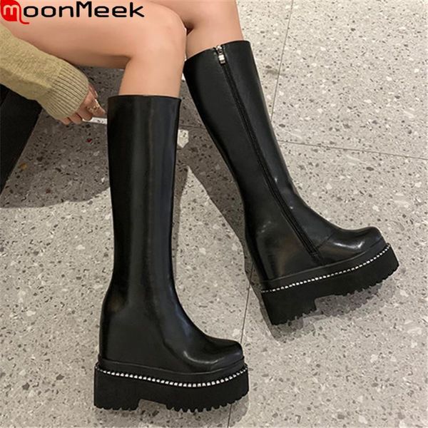 boots moonmeek 2021 arrival women square heels round toe platform knee high winter keep warm black white ladies shoes
boots moonmeek 2021 arrival women square heels round toe platform knee high winter keep warm black white ladies shoes