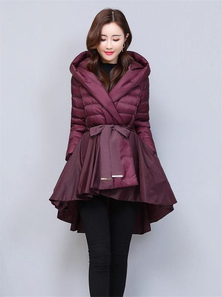 women's down & parkas cotton coat winter padded jacket 2021 trendy elegant women clothing slim waist pleated skirt hem hooded cloak out, Black
women's down & parkas cotton coat winter padded jacket 2021 trendy elegant women clothing slim waist pleated skirt hem hooded cloak out, Black