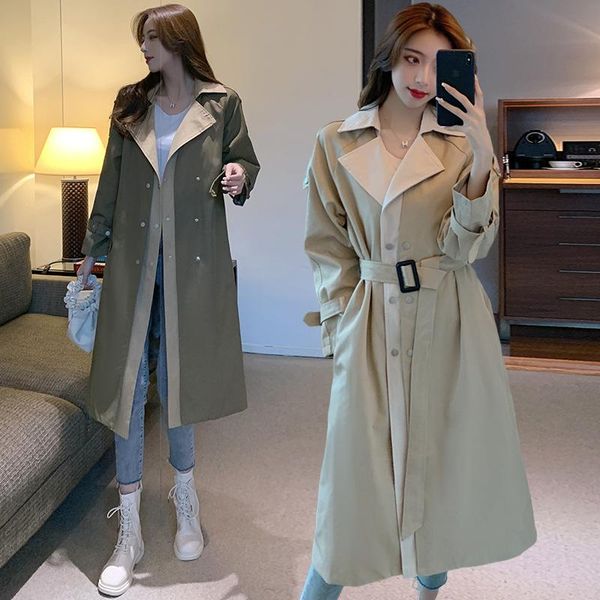 korean design slim fit classic women's trench coat double-breasted long with windbreaker overcoats with belts d910, Tan;black
korean design slim fit classic women's trench coat double-breasted long with windbreaker overcoats with belts d910, Tan;black