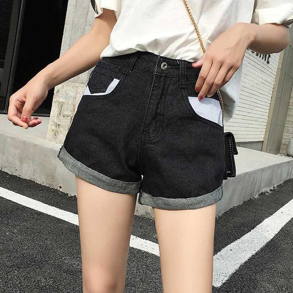 women's shorts high street hit color women jeans waist pockets summer crimping female denim 2021 size s-5xl1, White;black
women's shorts high street hit color women jeans waist pockets summer crimping female denim 2021 size s-5xl1, White;black