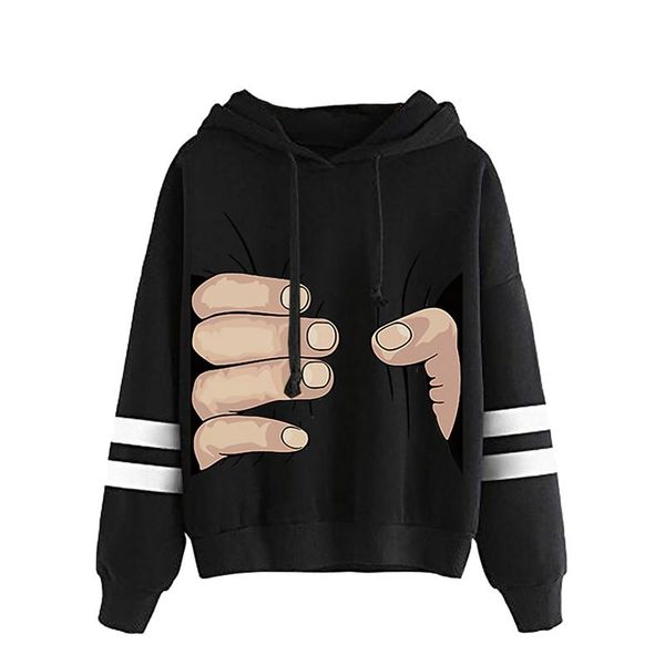 womens long sleeve stripe print jumper hoodie sweatshirt pullover casual comfortable plsu size hoody ladies sudaderas, Black
womens long sleeve stripe print jumper hoodie sweatshirt pullover casual comfortable plsu size hoody ladies sudaderas, Black