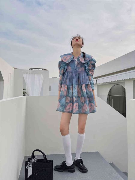 casual dresses cheerart oil painting vintage blue spring fashion women designer peter pan collar 3/4 sleeve lilac babydoll noh6, Black;gray
casual dresses cheerart oil painting vintage blue spring fashion women designer peter pan collar 3/4 sleeve lilac babydoll noh6, Black;gray