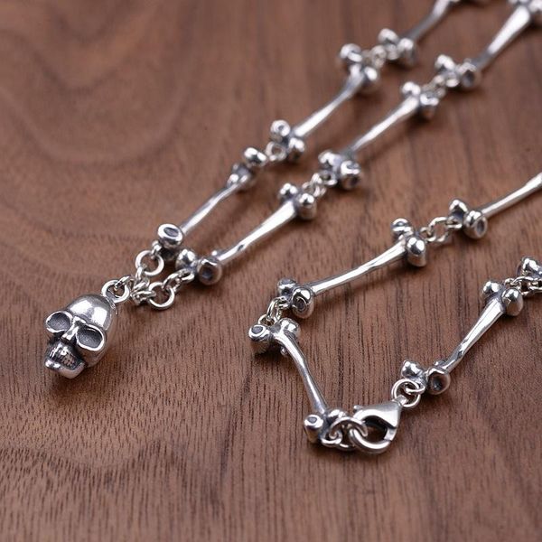 chains fnj 5mm punk bone skull pendant necklaces 925 silver fine original s925 men necklace for jewelry making
chains fnj 5mm punk bone skull pendant necklaces 925 silver fine original s925 men necklace for jewelry making