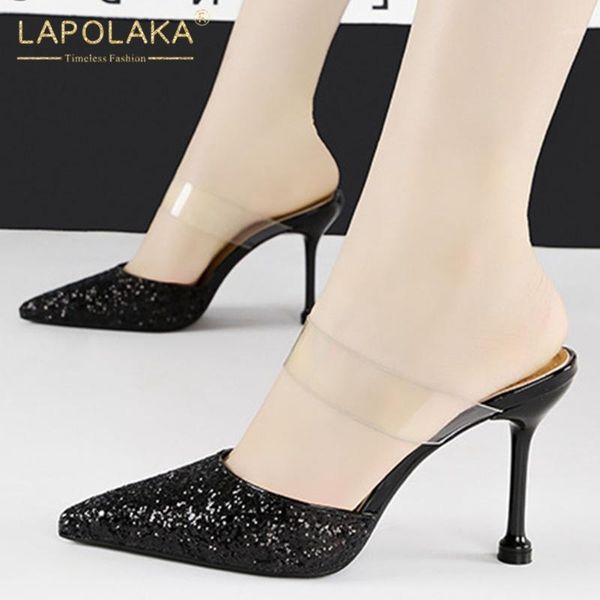 dress shoes lapolaka 2021 thin high heels women summer bling sandal mules pumps woman1, Black
dress shoes lapolaka 2021 thin high heels women summer bling sandal mules pumps woman1, Black