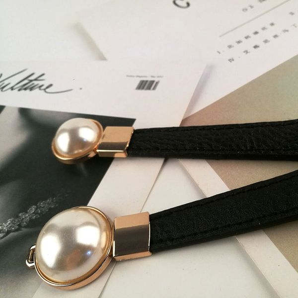 belt ladies women black elastic waist seal thin pearl for dresses skirt decoration fashion girdles gifts, Black;brown 
belt ladies women black elastic waist seal thin pearl for dresses skirt decoration fashion girdles gifts, Black;brown