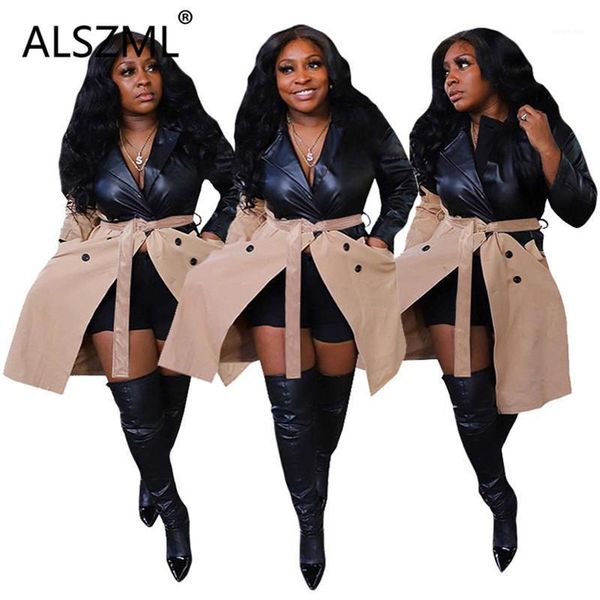 european women clothes pu patchwork long sleeve clothes slim party club jackets1, Black;brown
european women clothes pu patchwork long sleeve clothes slim party club jackets1, Black;brown