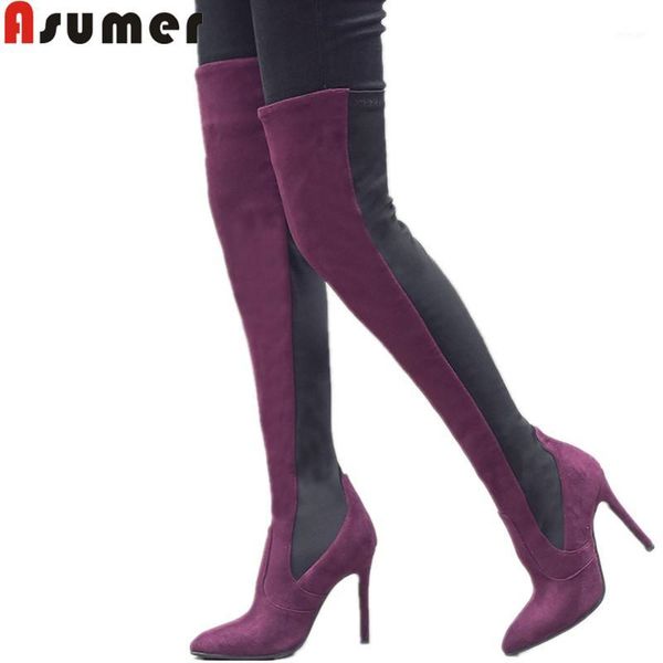 boots asumer 2021 fashion autumn winter pointed toe over the knee super high heels flock thight height ladies shoes1, Black
boots asumer 2021 fashion autumn winter pointed toe over the knee super high heels flock thight height ladies shoes1, Black