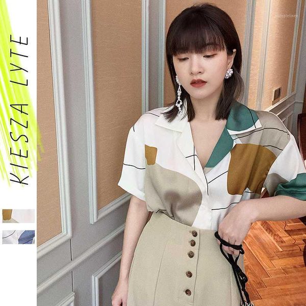 women printing blouse 2020 summer elegant short sleeve causal shirts blouses retro mujer work shirt blusa1, White
women printing blouse 2020 summer elegant short sleeve causal shirts blouses retro mujer work shirt blusa1, White