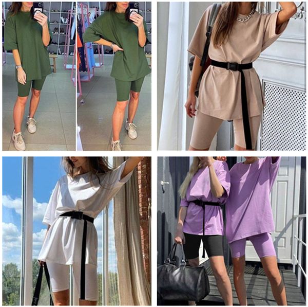 2021casual outfits women's two piece suit with belt home loose sports tracksuits fashion bicycle summer suit, Gray
2021casual outfits women's two piece suit with belt home loose sports tracksuits fashion bicycle summer suit, Gray