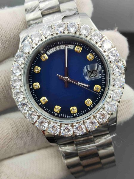 43mm men's watches automatic mechanical stainless steel strap watch diamond iced out fashion dress wristwatch sports designer wristwatc, Slivery;brown
43mm men's watches automatic mechanical stainless steel strap watch diamond iced out fashion dress wristwatch sports designer wristwatc, Slivery;brown