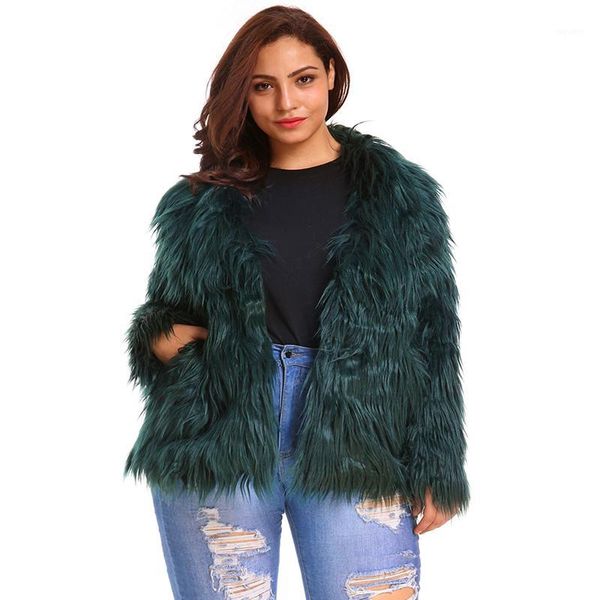 elegant shaggy faux fur coat women winter warm outwear coat turn down collar thicken fur jackets plus size 6xl ladies overcoat1, Black
elegant shaggy faux fur coat women winter warm outwear coat turn down collar thicken fur jackets plus size 6xl ladies overcoat1, Black