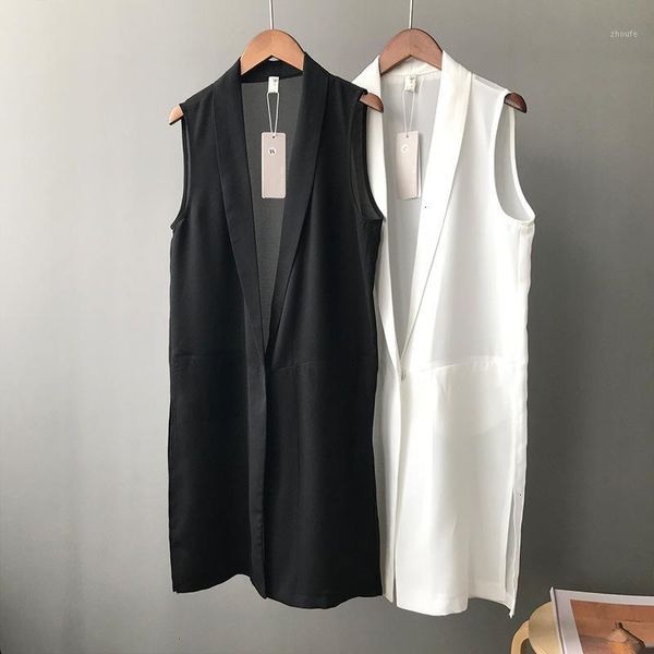 new spring /summer 2019 dunne chiffon mouwlless long vest woman vest female white lady gilet 1, Black;white
new spring /summer 2019 dunne chiffon mouwlless long vest woman vest female white lady gilet 1, Black;white
