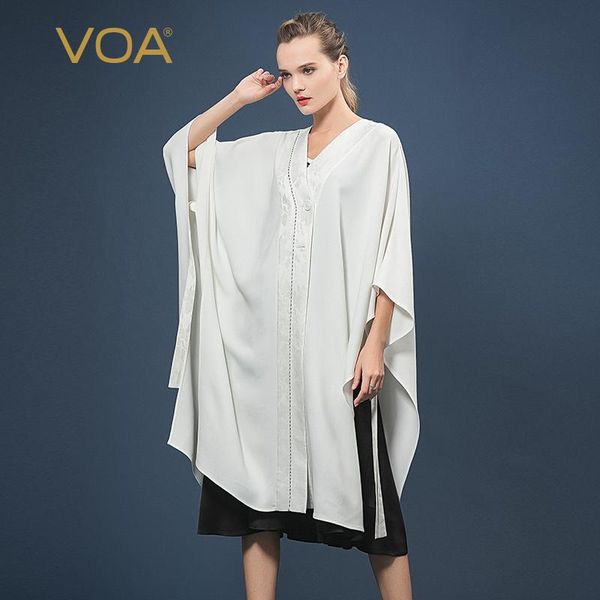 voa silk 60mm sky heavy deep black v-neck arch needle large arm streamers robe-long coat w593, Black;brown
voa silk 60mm sky heavy deep black v-neck arch needle large arm streamers robe-long coat w593, Black;brown