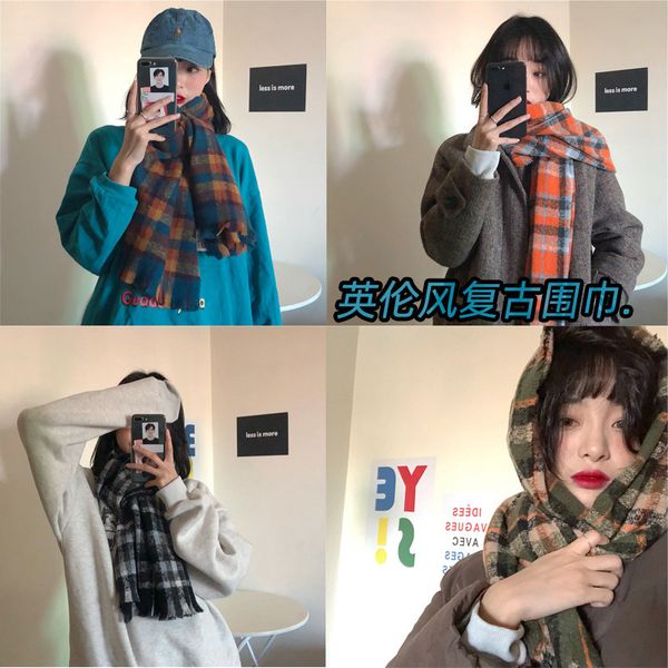 dongdamen new winter korean version sweet student imitation cashmere plaid scarf with warm thickened necks for men and women, Blue;gray
dongdamen new winter korean version sweet student imitation cashmere plaid scarf with warm thickened necks for men and women, Blue;gray