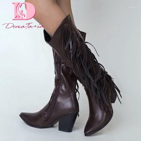 boots doratasia brand design female chunky high heels mid calf fashion fringe pointed toe women trendy retro shoes woman1, Black
boots doratasia brand design female chunky high heels mid calf fashion fringe pointed toe women trendy retro shoes woman1, Black