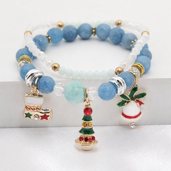 christmas gift bell snowman double elastic bracelet bead bracelet women metal strand bracelets trendy, Black
christmas gift bell snowman double elastic bracelet bead bracelet women metal strand bracelets trendy, Black