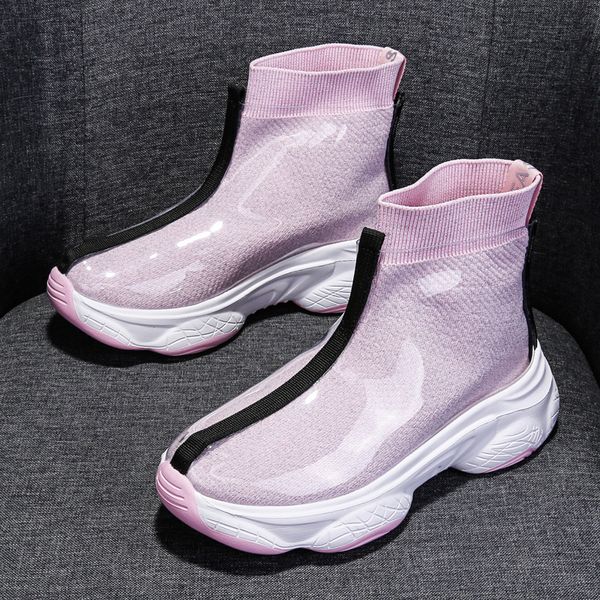2021 the new women's dwaterproof water shoes fashion rubber ankle rain boots z2k2, Black
2021 the new women's dwaterproof water shoes fashion rubber ankle rain boots z2k2, Black
