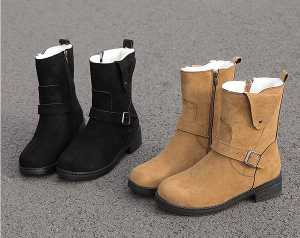 2020 cross-boundary style women's shoes winter warm plus velvet thick ugg boots women's belt buckle non-slip large size ankle boot, Black
2020 cross-boundary style women's shoes winter warm plus velvet thick ugg boots women's belt buckle non-slip large size ankle boot, Black