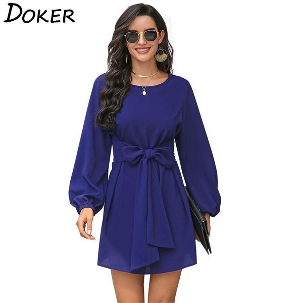 womens long sleeve dress autumn fashion bandage decor o-neck elegant office ladies dresses plus size casual mini dress femme, Black;gray
womens long sleeve dress autumn fashion bandage decor o-neck elegant office ladies dresses plus size casual mini dress femme, Black;gray